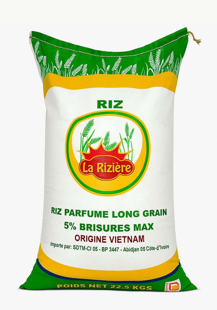 SAC DE RIZ RIZIERE DE 22,5 KG