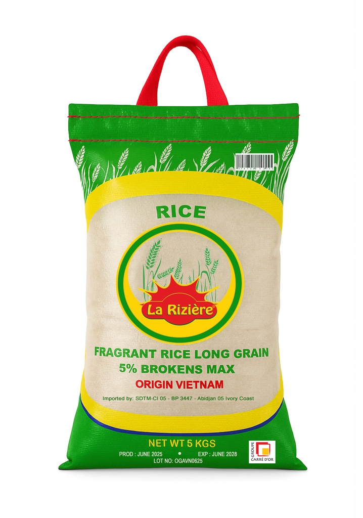 SAC DE RIZ RIZIERE DE 5 KG