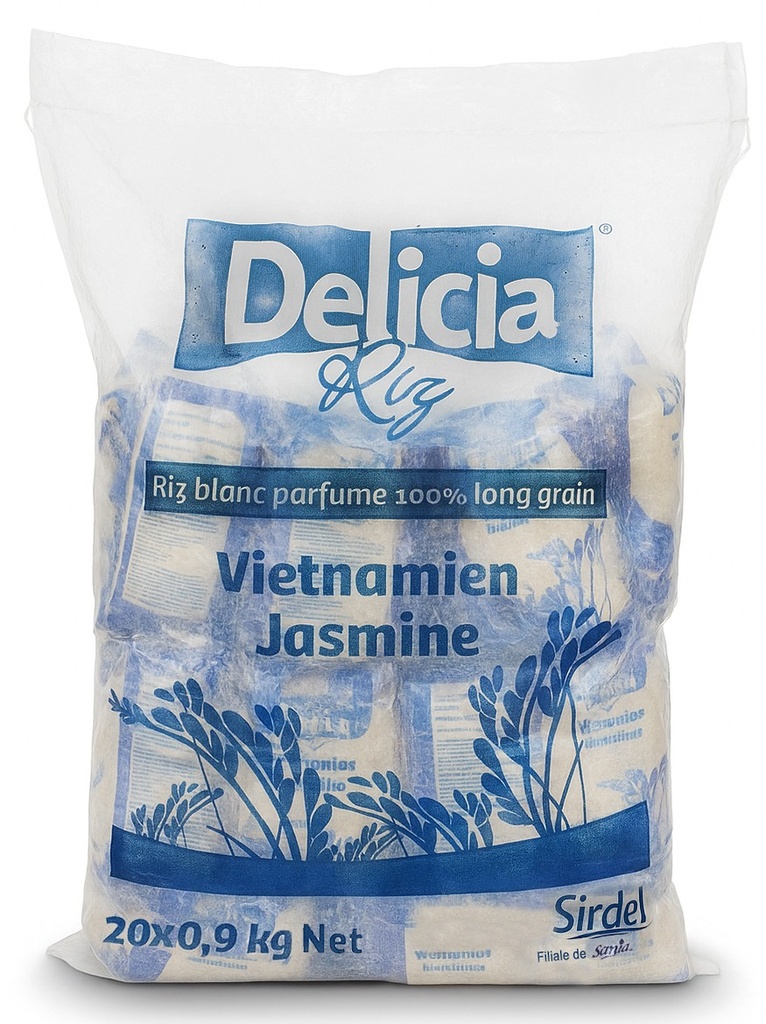 SAC DE RIZ DELICIA DE 0,9 KG DE 20 SACHETS